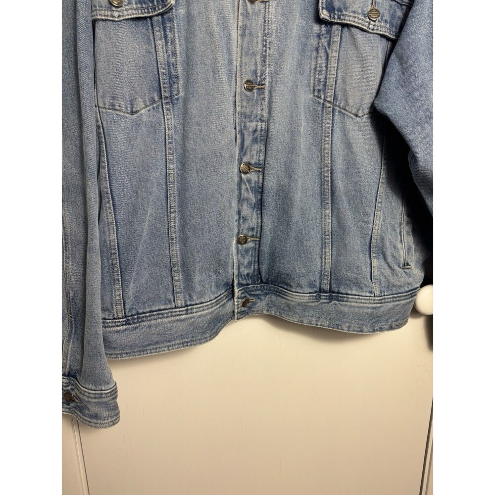 Vintage Harley Davidson Motorcycle Denim Jean Biker Jacket Men's 5XL Logo Patch - Picture 5 of 15